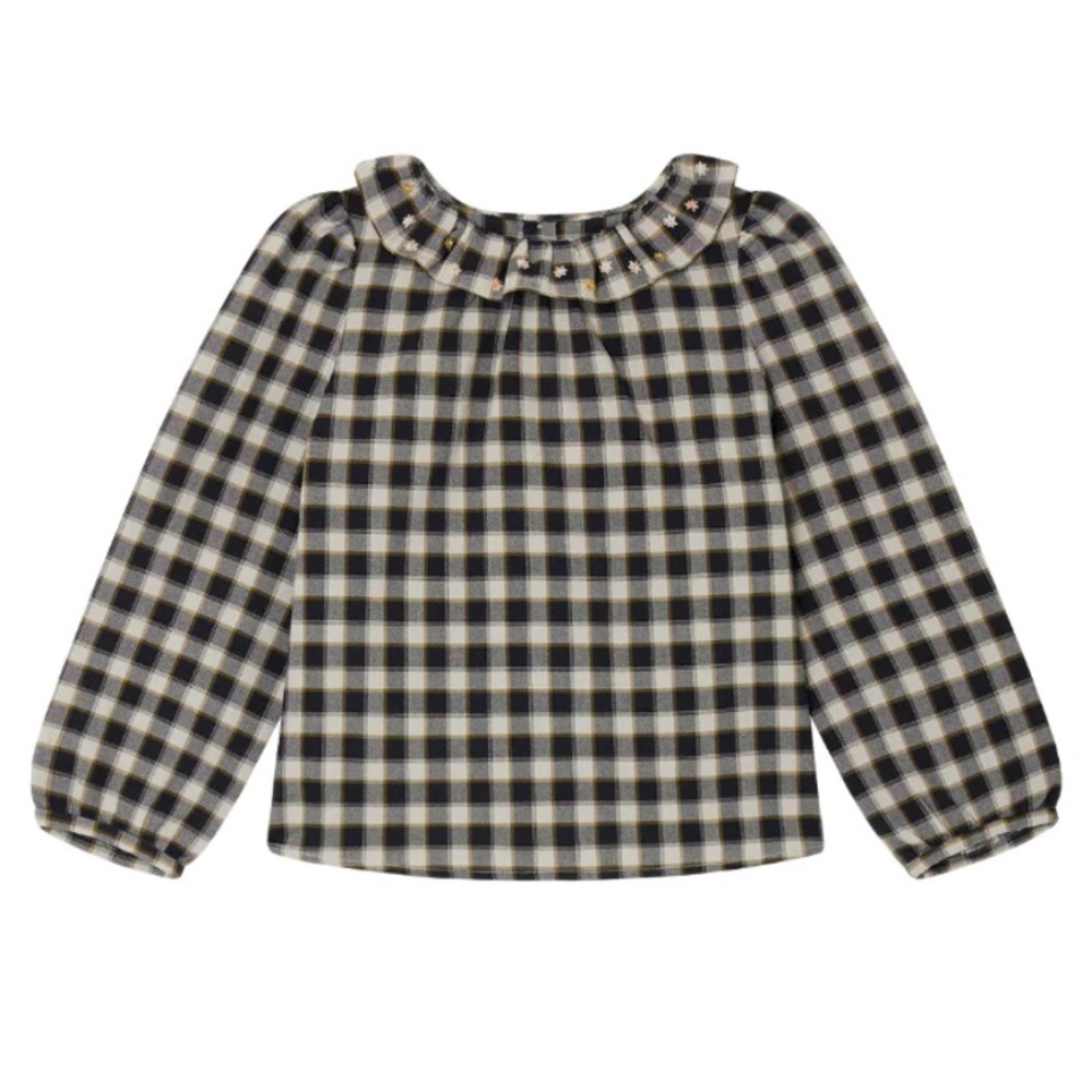 Bonpoint girls cotton blouse size 14y fit size 12y